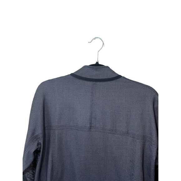 Lululemon XS Cocoon Car Coat Black Grey Snaps Oversized Jacket Pockets - Picture 4 of 9